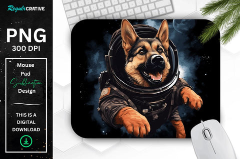 Cute Astronaunt Dog Mouse Pad Bundle Sublimation Regulrcrative 