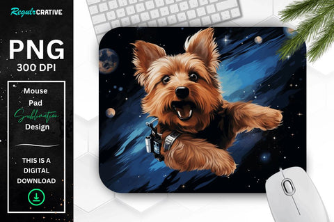 Cute Astronaunt Dog Mouse Pad Bundle Sublimation Regulrcrative 