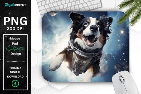 Cute Astronaunt Dog Mouse Pad Bundle Sublimation Regulrcrative 