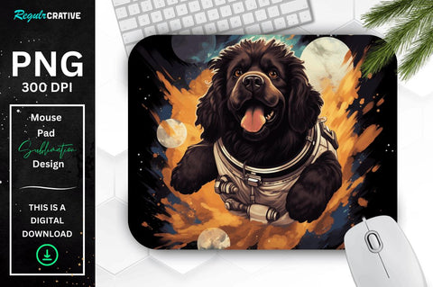Cute Astronaunt Dog Mouse Pad Bundle Sublimation Regulrcrative 
