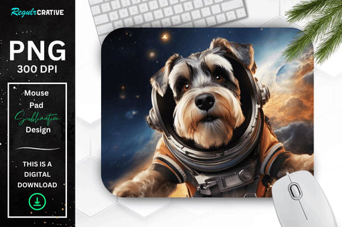 Cute Astronaunt Dog Mouse Pad Bundle Sublimation Regulrcrative 