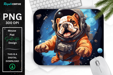 Cute Astronaunt Dog Mouse Pad Bundle Sublimation Regulrcrative 