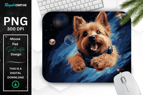 Cute Astronaunt Dog Mouse Pad Bundle Sublimation Regulrcrative 