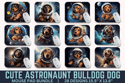 Cute Astronaunt Dog Mouse Pad Bundle Sublimation Regulrcrative 