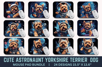 Cute Astronaunt Dog Mouse Pad Bundle Sublimation Regulrcrative 