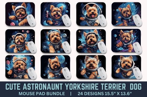 Cute Astronaunt Dog Mouse Pad Bundle Sublimation Regulrcrative 