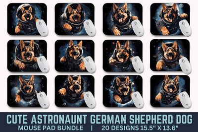 Cute Astronaunt Dog Mouse Pad Bundle Sublimation Regulrcrative 