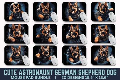 Cute Astronaunt Dog Mouse Pad Bundle Sublimation Regulrcrative 