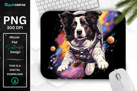 Cute Astronaunt Dog Mouse Pad Bundle Sublimation Regulrcrative 
