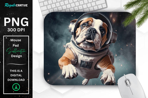 Cute Astronaunt Dog Mouse Pad Bundle Sublimation Regulrcrative 