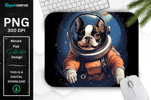 Cute Astronaunt Dog Mouse Pad Bundle Sublimation Regulrcrative 