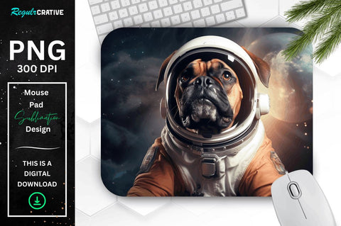 Cute Astronaunt Dog Mouse Pad Bundle Sublimation Regulrcrative 