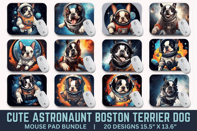 Cute Astronaunt Dog Mouse Pad Bundle Sublimation Regulrcrative 