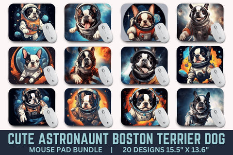 Cute Astronaunt Dog Mouse Pad Bundle Sublimation Regulrcrative 