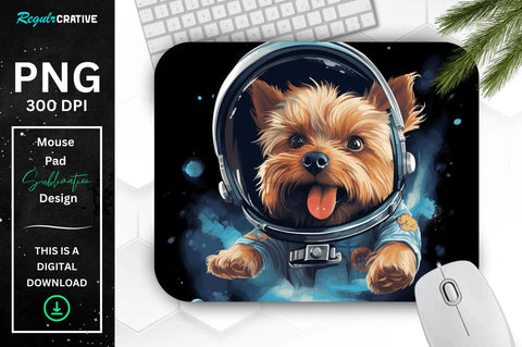 Cute Astronaunt Dog Mouse Pad Bundle Sublimation Regulrcrative 