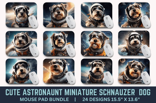 Cute Astronaunt Dog Mouse Pad Bundle Sublimation Regulrcrative 