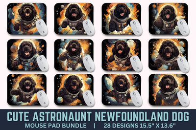 Cute Astronaunt Dog Mouse Pad Bundle Sublimation Regulrcrative 