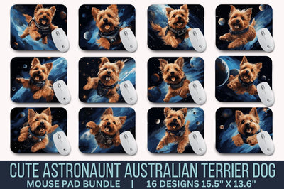 Cute Astronaunt Dog Mouse Pad Bundle Sublimation Regulrcrative 
