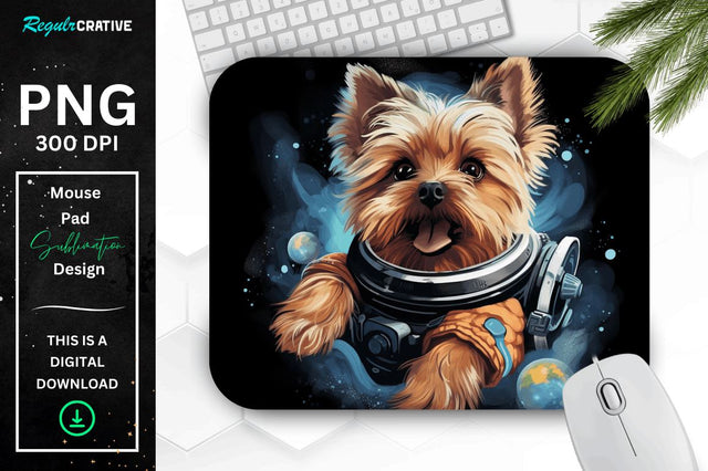 Cute Astronaunt Dog Mouse Pad Sublimation Regulrcrative 