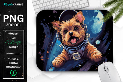 Cute Astronaunt Dog Mouse Pad Sublimation Regulrcrative 