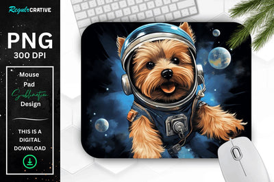 Cute Astronaunt Dog Mouse Pad Sublimation Regulrcrative 
