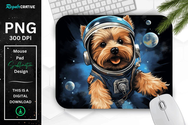 Cute Astronaunt Dog Mouse Pad Sublimation Regulrcrative 