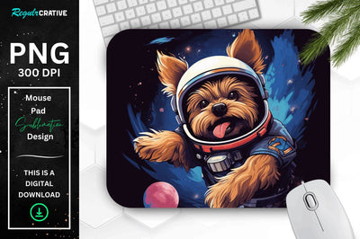 Cute Astronaunt Dog Mouse Pad Sublimation Regulrcrative 