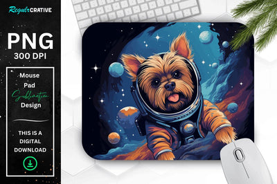 Cute Astronaunt Dog Mouse Pad Sublimation Regulrcrative 