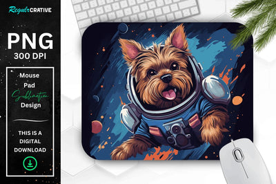 Cute Astronaunt Dog Mouse Pad Sublimation Regulrcrative 