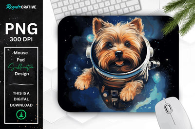 Cute Astronaunt Dog Mouse Pad Sublimation Regulrcrative 