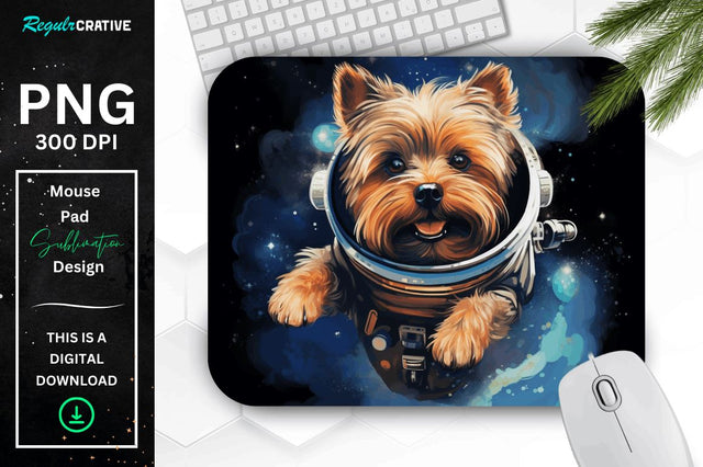 Cute Astronaunt Dog Mouse Pad Sublimation Regulrcrative 