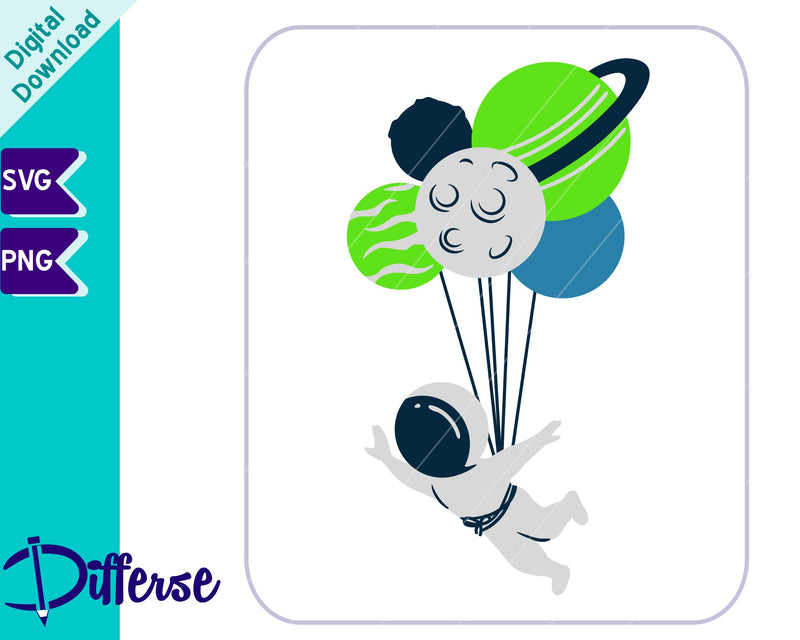 Cute Astronaut SVG | Kids Space SVG SVG Differse 