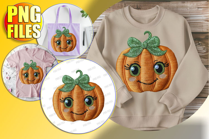 Cute Autumn Pumpkin Design for Sublimation - Coquette Bow Sublimation afrosvg 