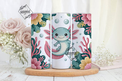 Cute Axolotl 20oz Tumbler Wrap Sublimation sassyprint 