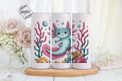 Cute Axolotl 20oz Tumbler Wrap Sublimation sassyprint 
