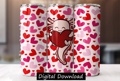 Cute Axolotl | Straight Sublimation Tumbler Design 20oz, 30oz Sublimation MFsublimationdesign 