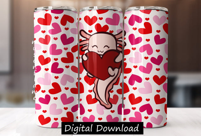 Cute Axolotl | Straight Sublimation Tumbler Design 20oz, 30oz Sublimation MFsublimationdesign 