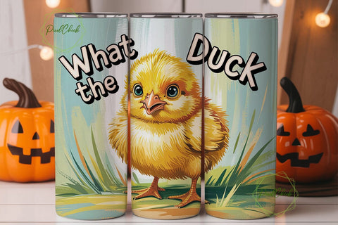 Cute Baby Chick 20oz Tumbler Wrap Sublimation PixelChick 