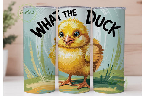 Cute Baby Chick 20oz Tumbler Wrap Sublimation PixelChick 