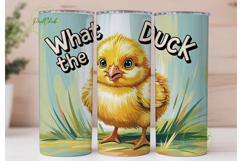 Cute Baby Chick 20oz Tumbler Wrap Sublimation PixelChick 