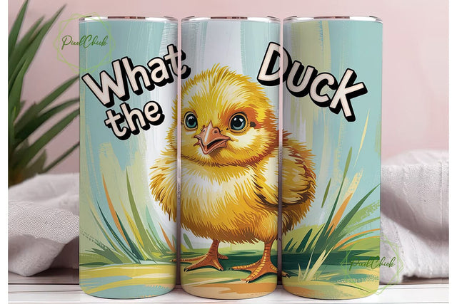 Cute Baby Chick 20oz Tumbler Wrap Sublimation PixelChick 
