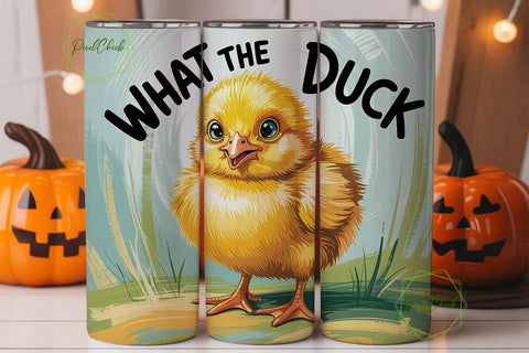 Cute Baby Chick 20oz Tumbler Wrap Sublimation PixelChick 