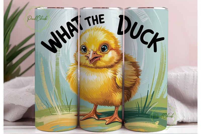 Cute Baby Chick 20oz Tumbler Wrap Sublimation PixelChick 