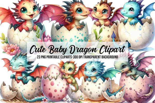 Cute Baby Dragon Clipart Sublimation Rupkotha 