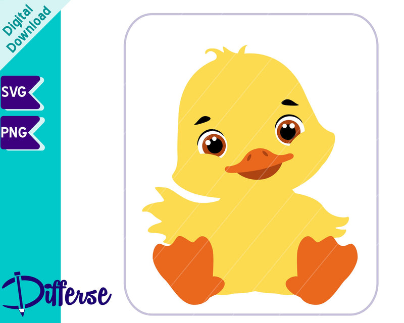 Cute Baby Duck SVG | Baby Farm Animal SVG SVG Differse 