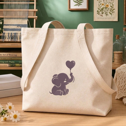 Cute Baby Elephant Balloon Embroidery Design – Heart Balloon Elephant Machine Embroidery File Embroidery/Applique DESIGNS PatternFeed8 