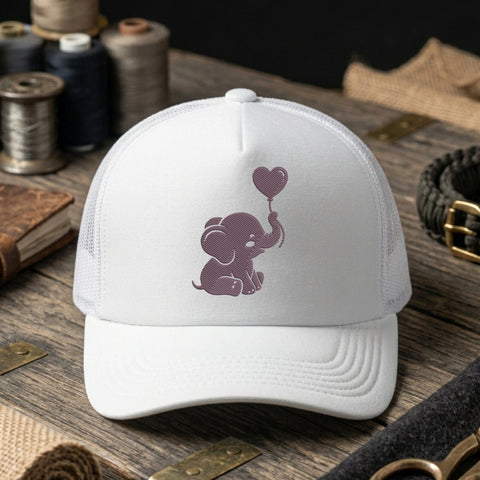 Cute Baby Elephant Balloon Embroidery Design – Heart Balloon Elephant Machine Embroidery File Embroidery/Applique DESIGNS PatternFeed8 