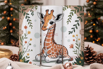 Cute Baby Giraffe 20oz Tumbler Wrap Sublimation DesignSVG 