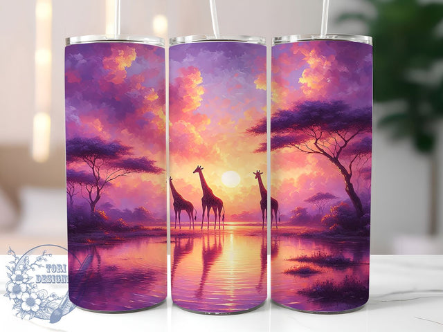 Cute Baby Giraffe Tumbler, Cute Giraffe Pattern, Adorable Wildlife Design, 20Oz Sublimation Wrap, Baby Animal Art, Safari Giraffe Texture, Tumbler Sublimation Sublimation ToriDesigns 