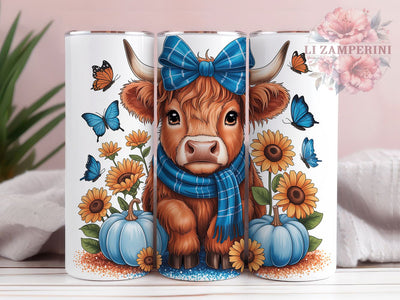 Cute Baby Highland Cow Fall Tumbler, Autumn Cow Cup Wrap, 20Oz Sublimation Design, Rustic Fall Coffee Mug, Farmhouse Animal Drinkware, Pumpkin Season Gift, Harvest Time Tumbler Sublimation Li Zamperini 